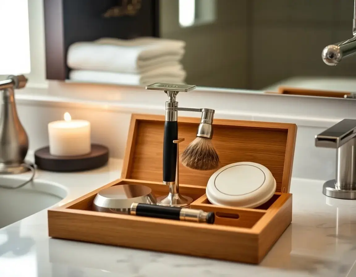 Kit de rasage humide de luxe pour homme