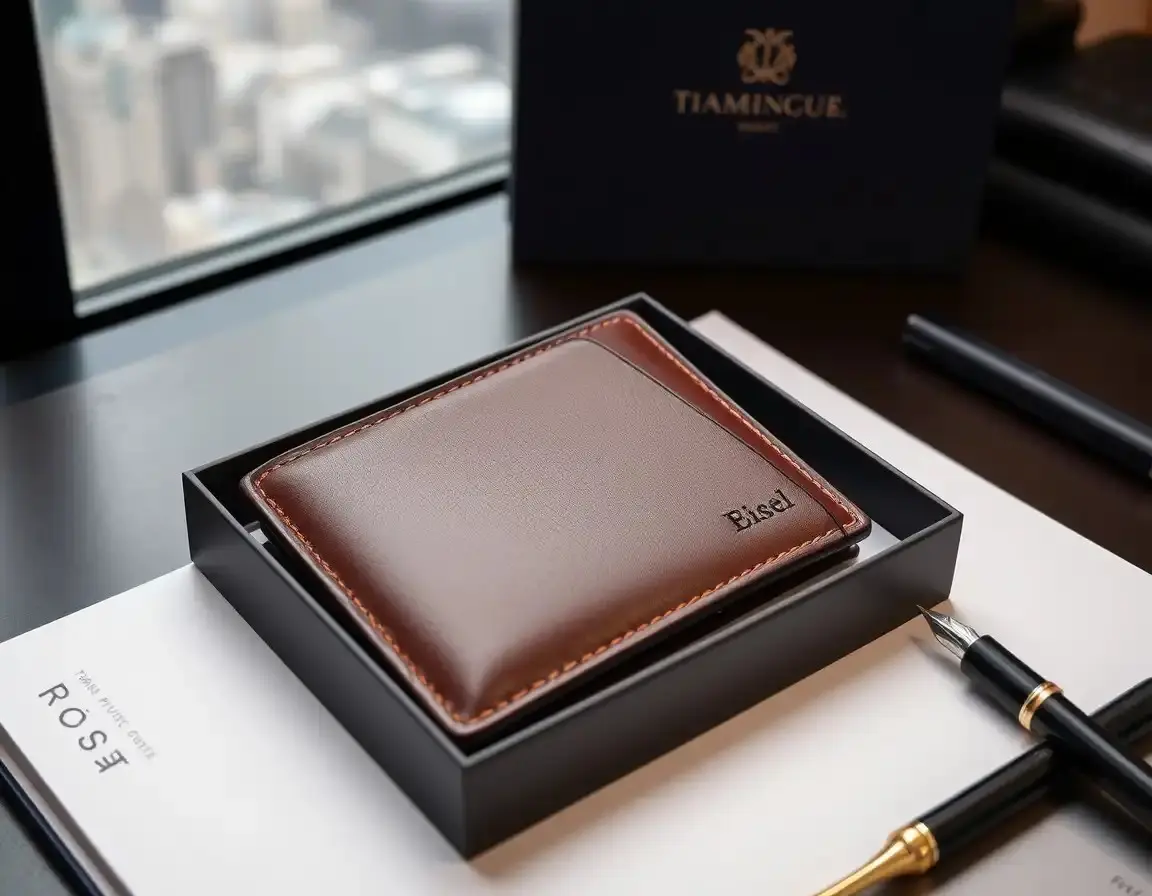 Portefeuille en cuir de qualité