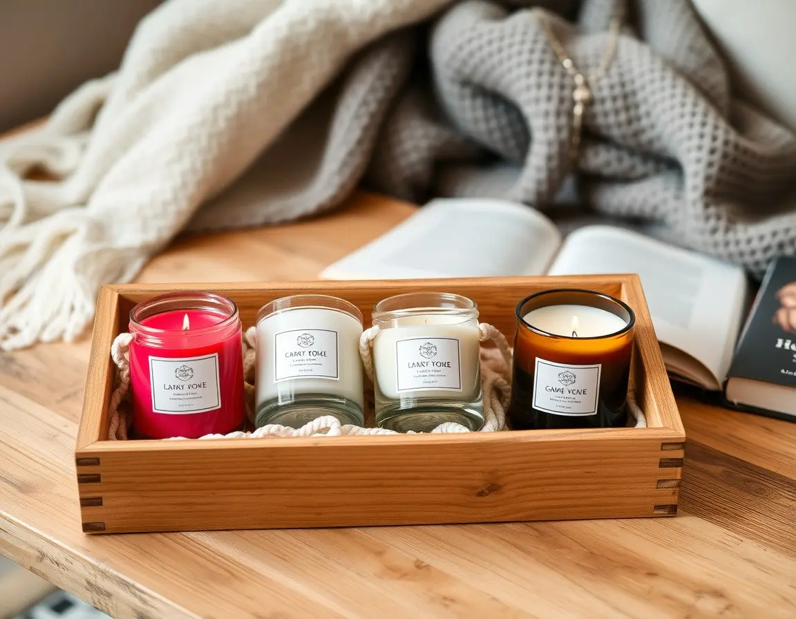 Coffret cadeau de bougies parfumées aromatiques