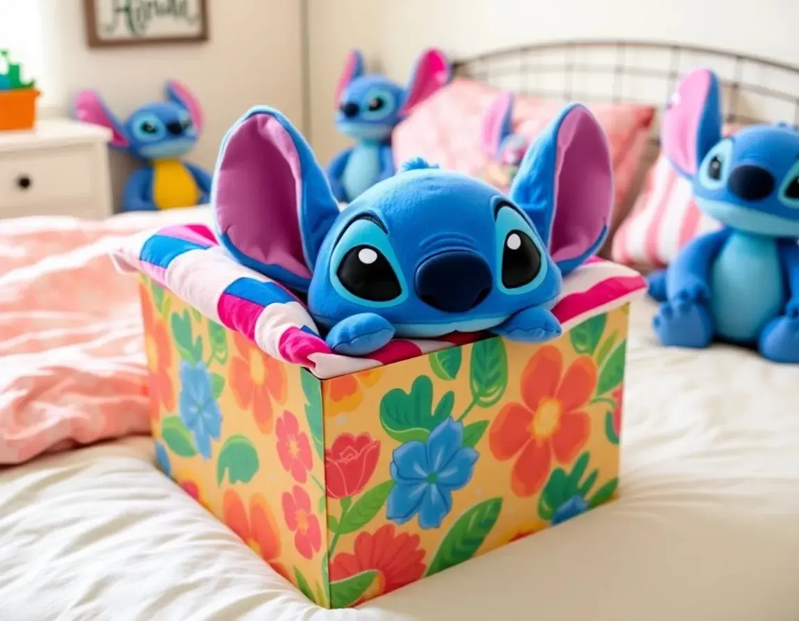 Couverture en peluche thème Stitch