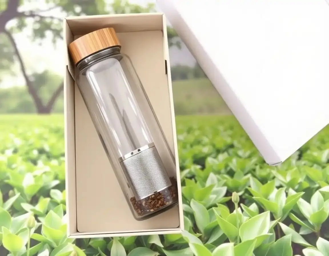 Bouteille Infuseur à Thé en Verre Double Paroi