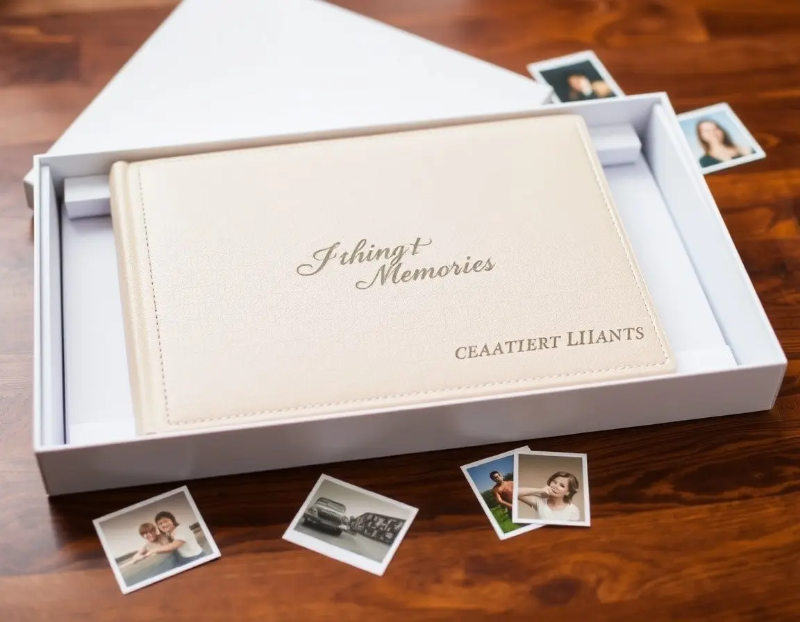 Album Photo Premium avec Couverture Élégante