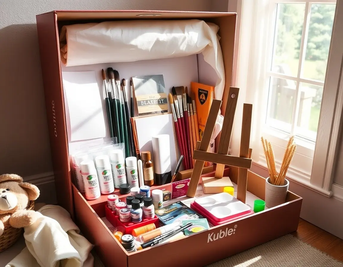 Fournitures d'art de luxe et chevalet