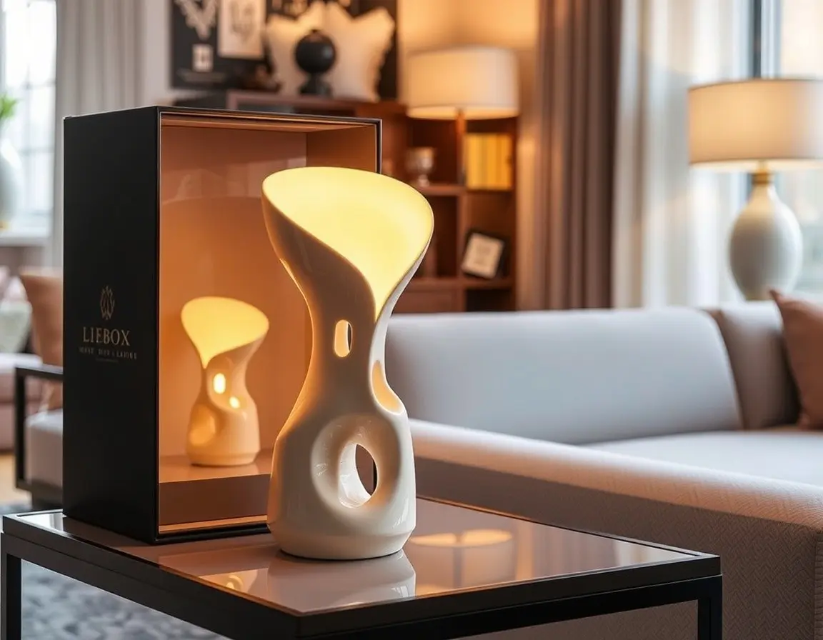 Lampe de table en céramique au design unique