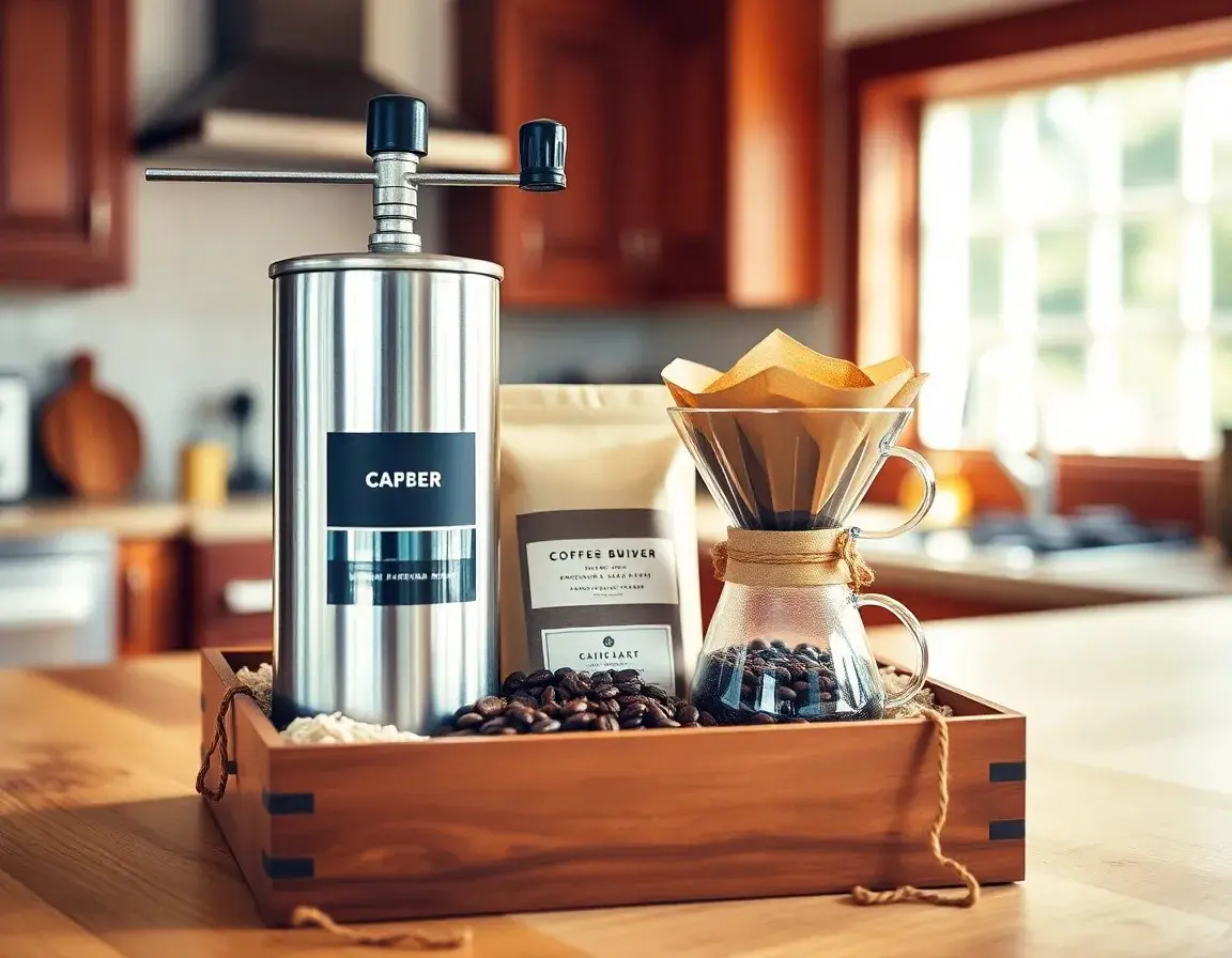 Coffret Moulin à Café et Kit de Préparation Artisanale