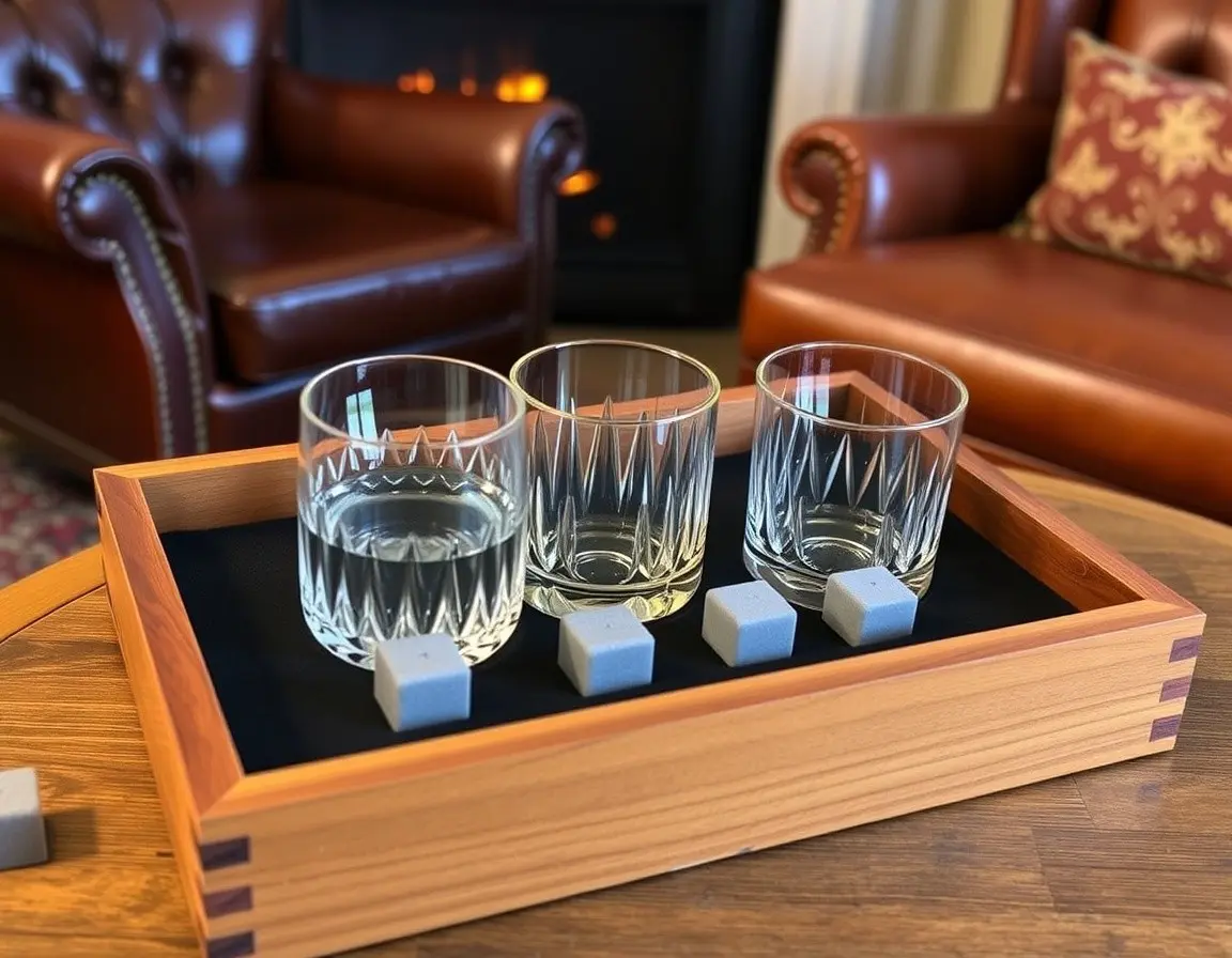 Coffret de Dégustation de Whiskey avec Pierres à Whisky