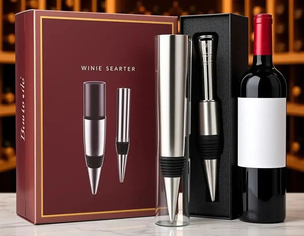 Set Aérateur de Vin Premium et Bouchon Sous Vide