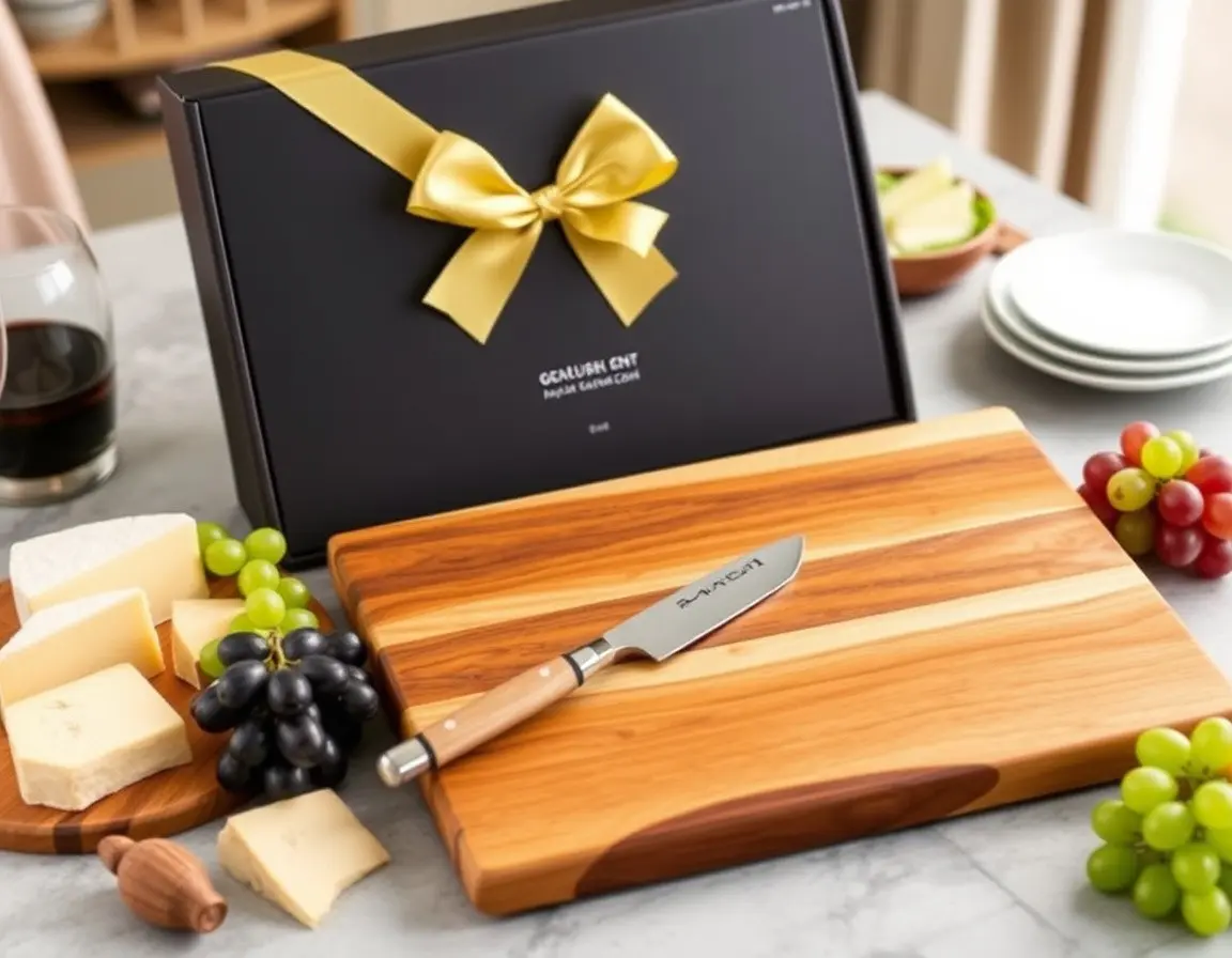 Coffret Planche à Fromage et Ustensiles d'Artisan