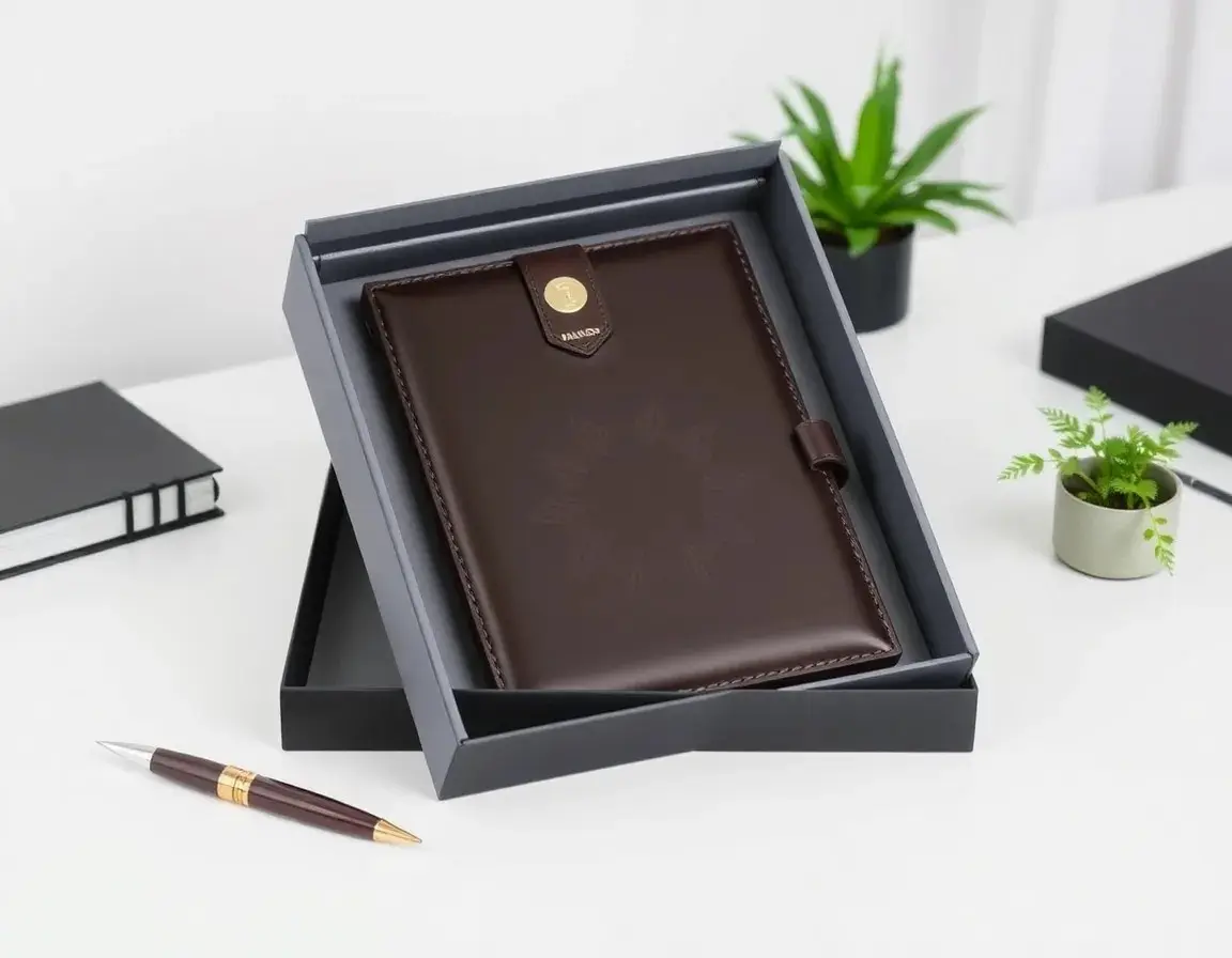 Organiseur de Bureau en Cuir