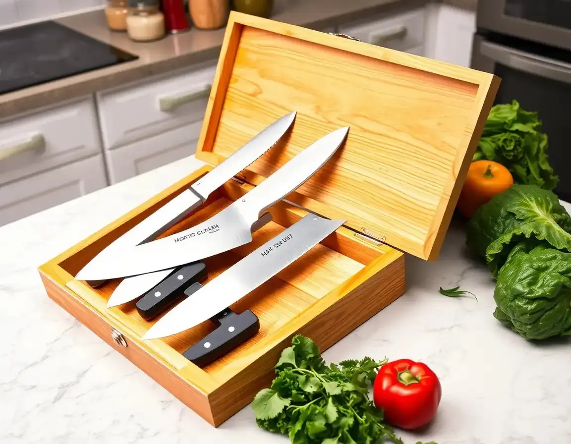 Set de Couteaux de Chef en Acier