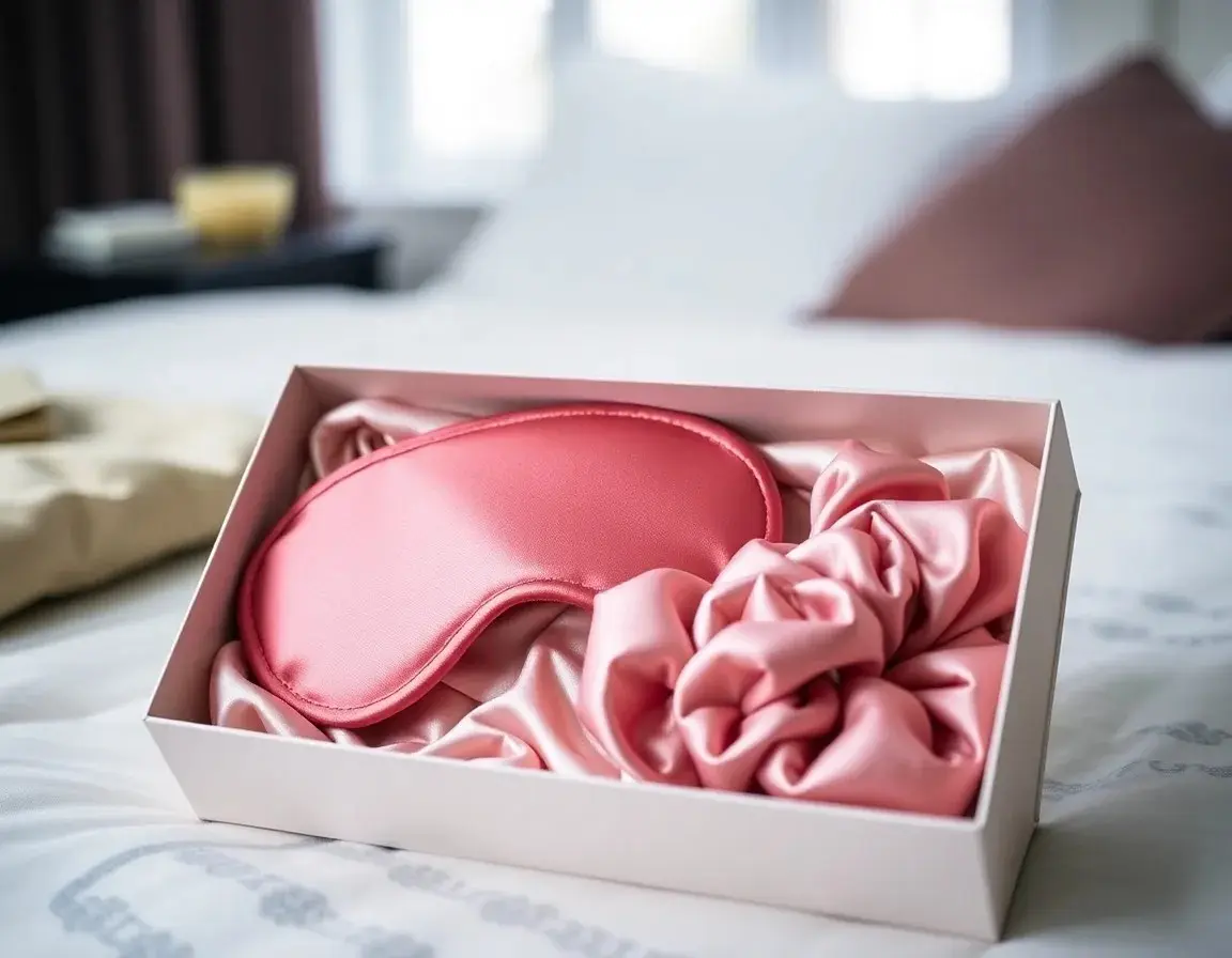 Silk Eye Mask and Scrunchie Gift Box