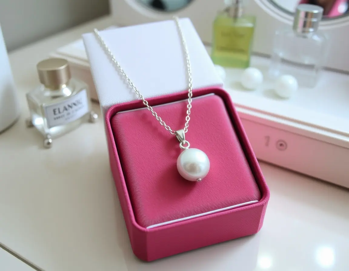 Collier Pendentif Perle Argent Sterling