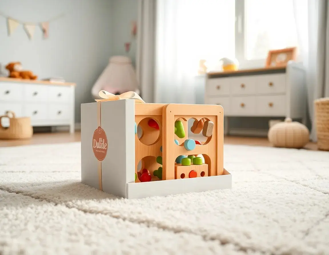 Cube d'Activités en Bois Deluxe pour bébé de 1 an