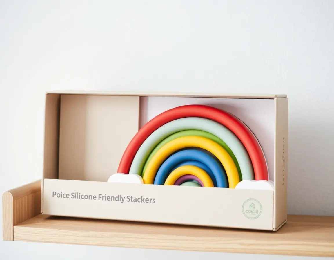 Tour à Empiler Arc-en-ciel en Silicone