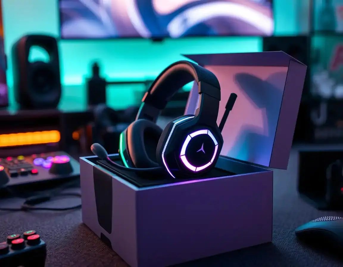 Casque Gaming avec lumières LED