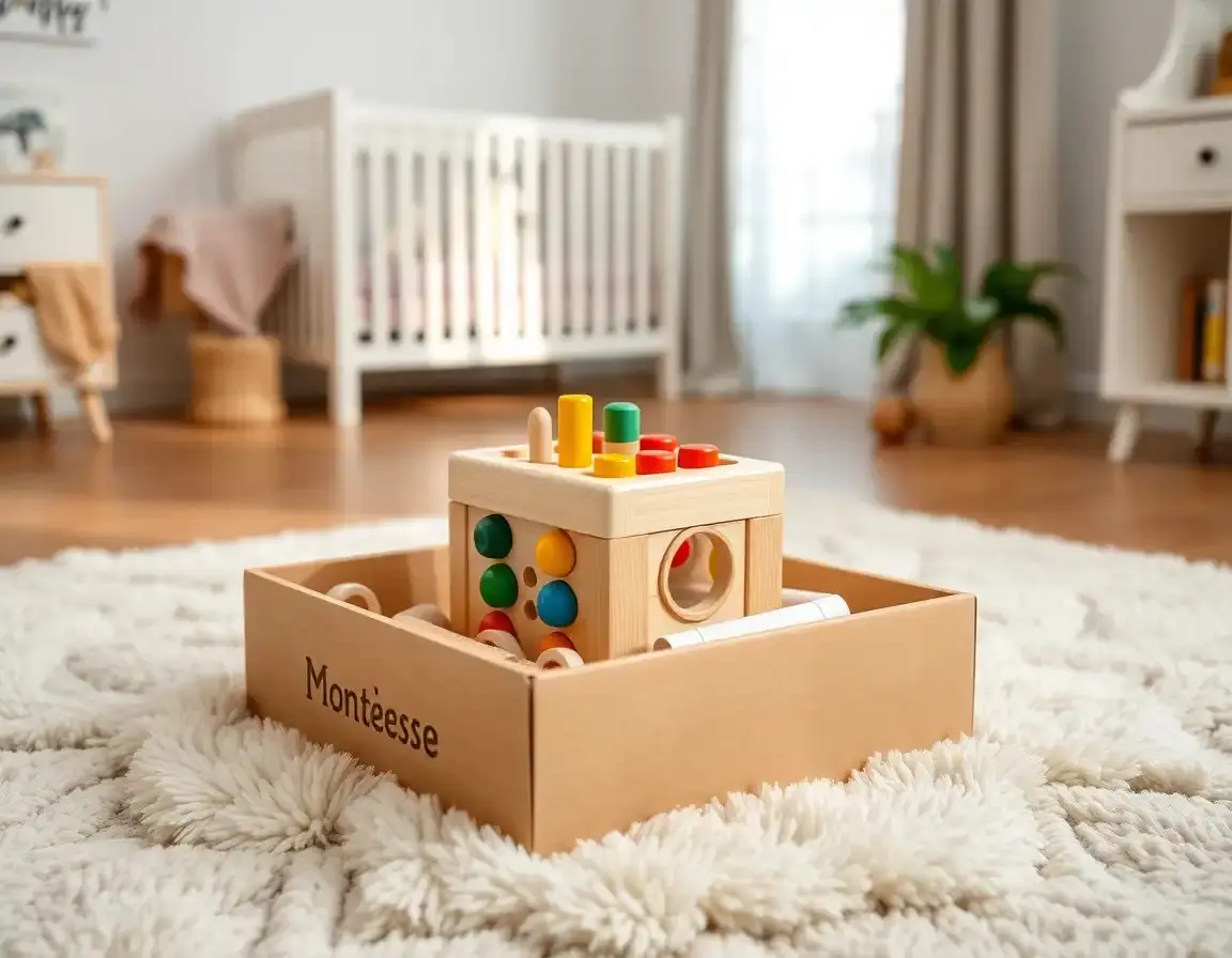 Cube d'Activité Montessori en Bois