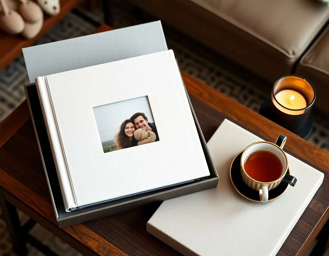 Album photo en lin élégant