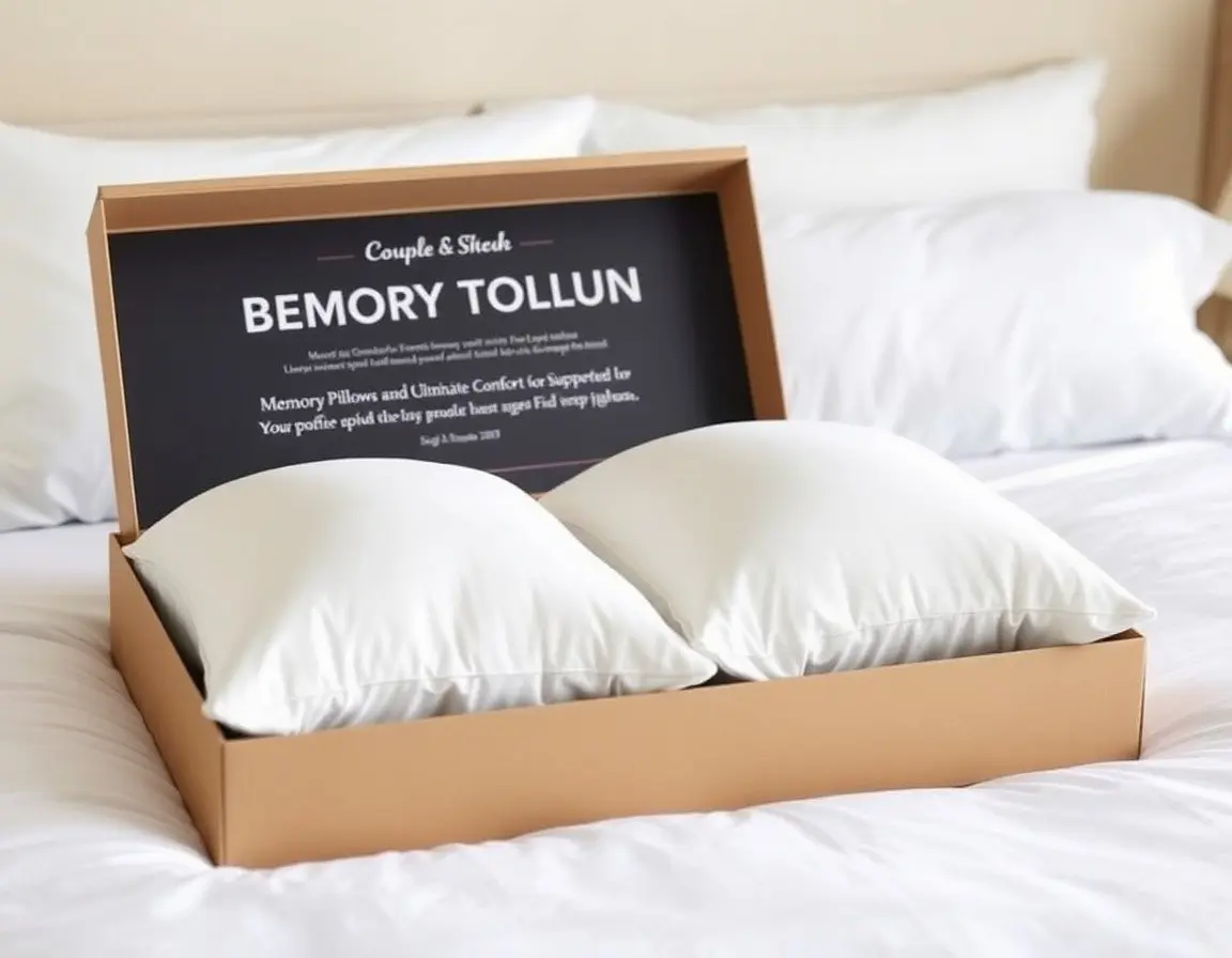 Ensemble de deux oreillers à mémoire de forme