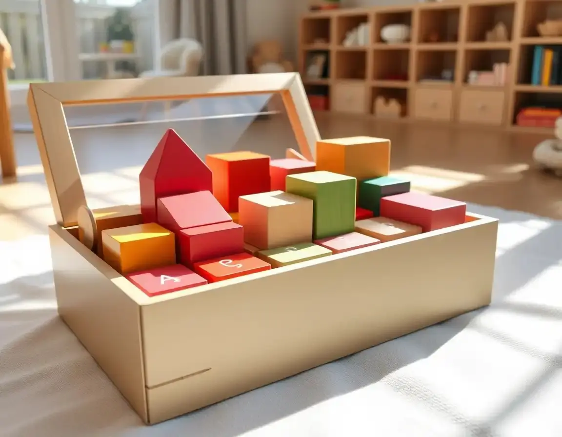 Ensemble de Blocs à Empiler en Bois