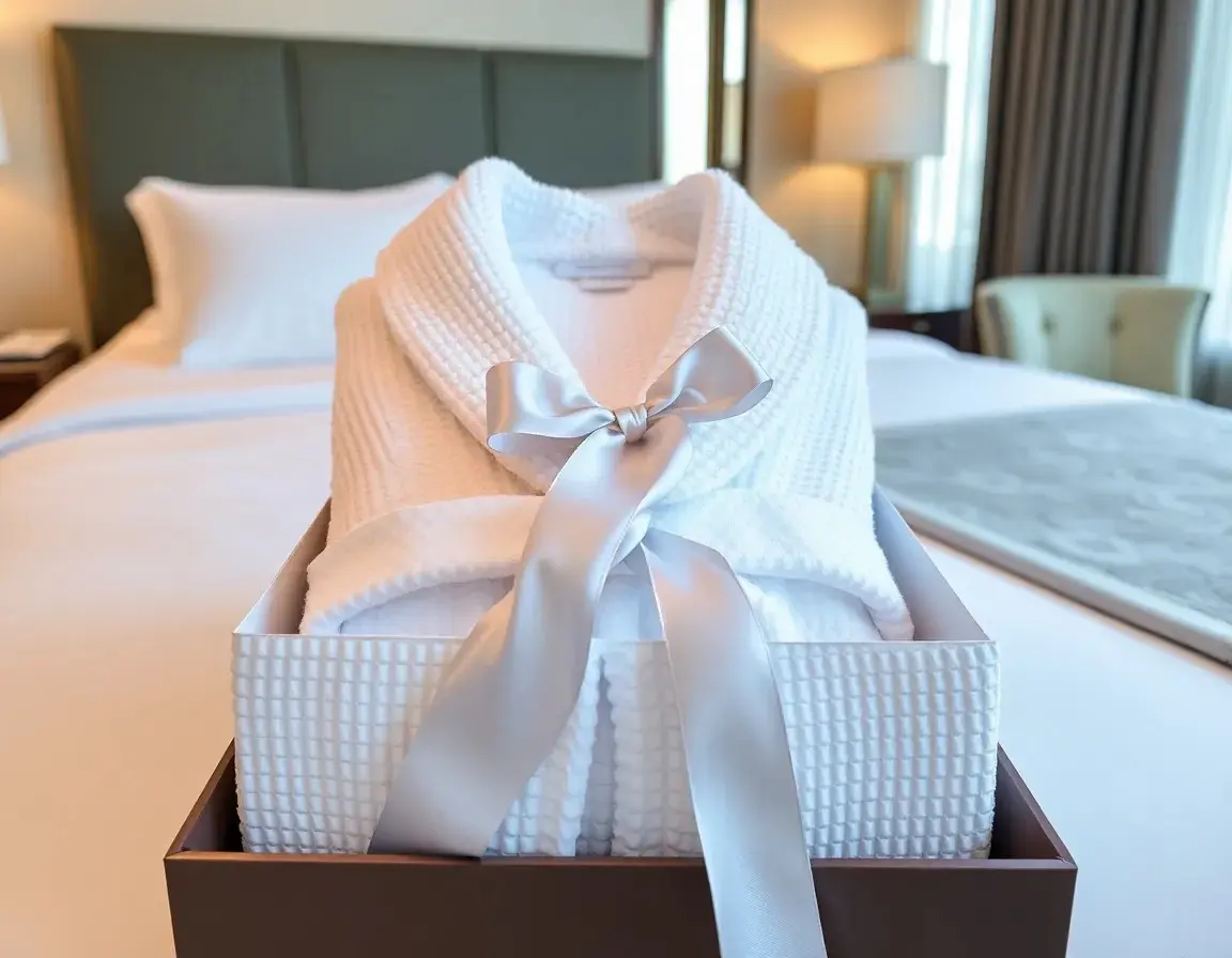 Plush Waffle Knit Spa Robe