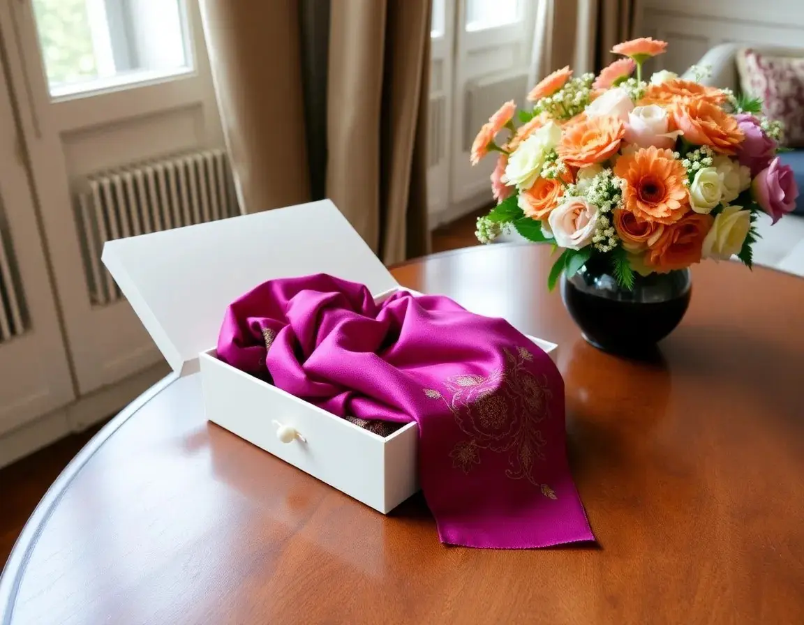 Écharpe en soie de mûrier