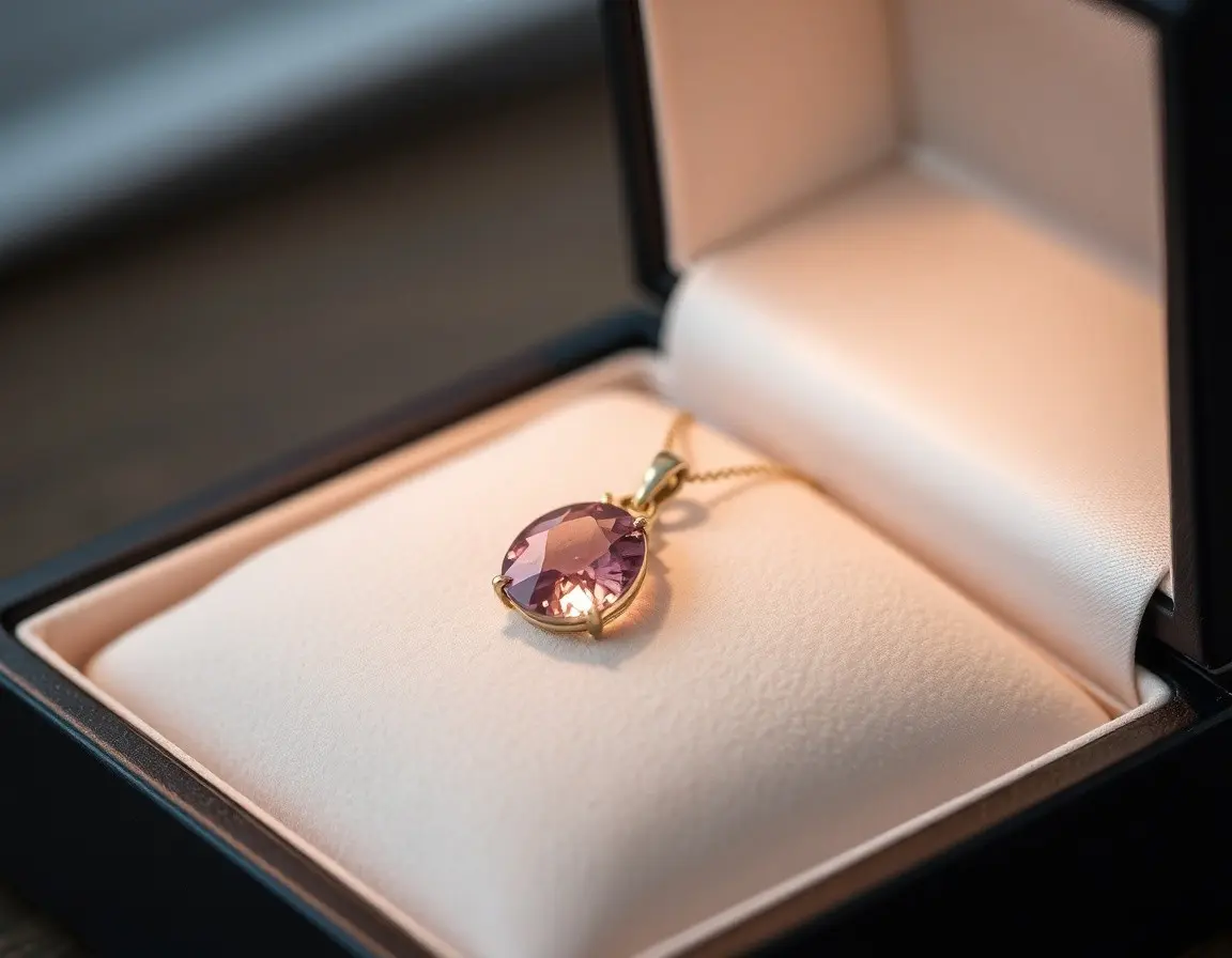 Collier Pendentif Élégant en Pierre Précieuse