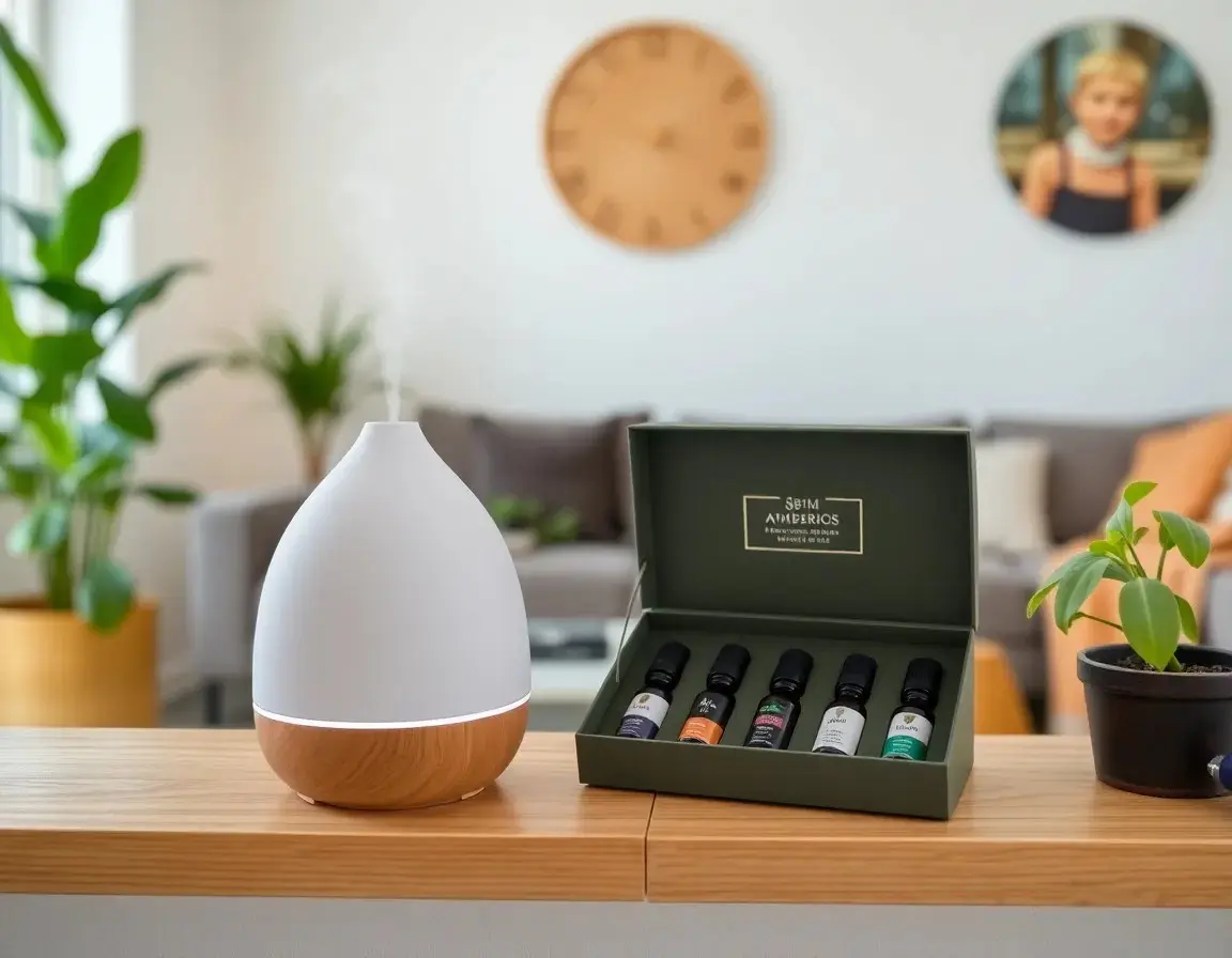 Diffuseur d'Aromathérapie et Ensemble d'Huiles Essentielles