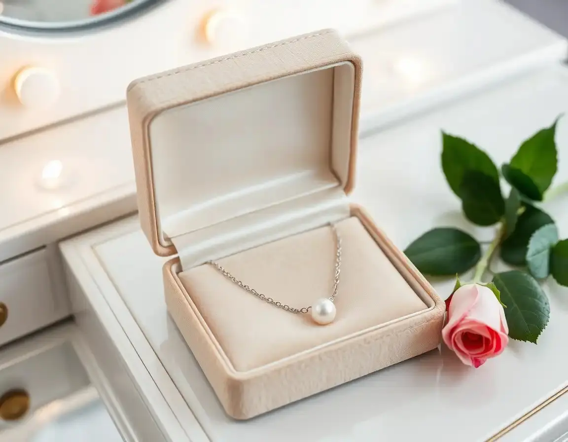 Collier Pendentif Perle en Argent Sterling