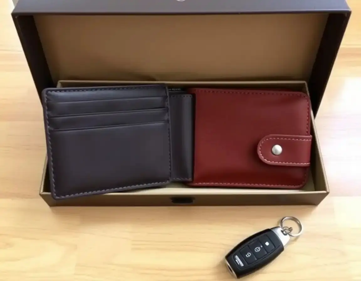 Portefeuille en Cuir Véritable Premium