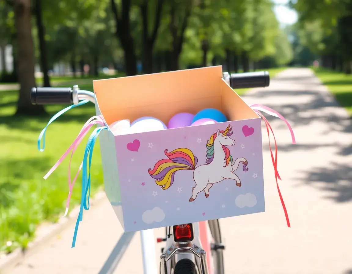 Panier de Vélo Thème Licorne