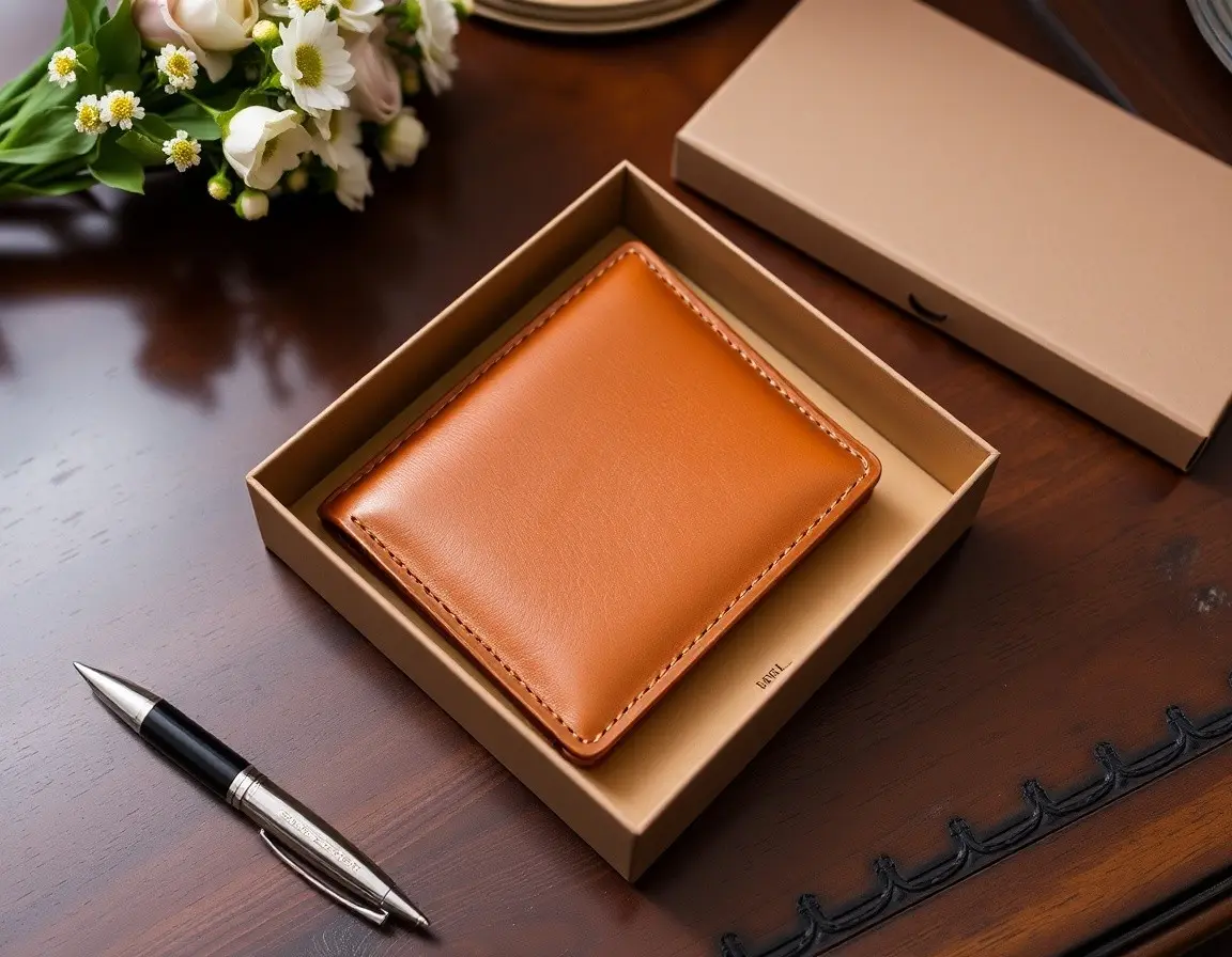 Portefeuille Classique en Cuir Véritable