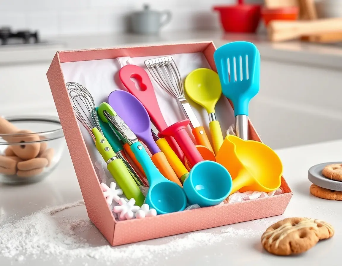 Ensemble d'Ustensiles de Pâtisserie en Silicone et Acier Inoxydable