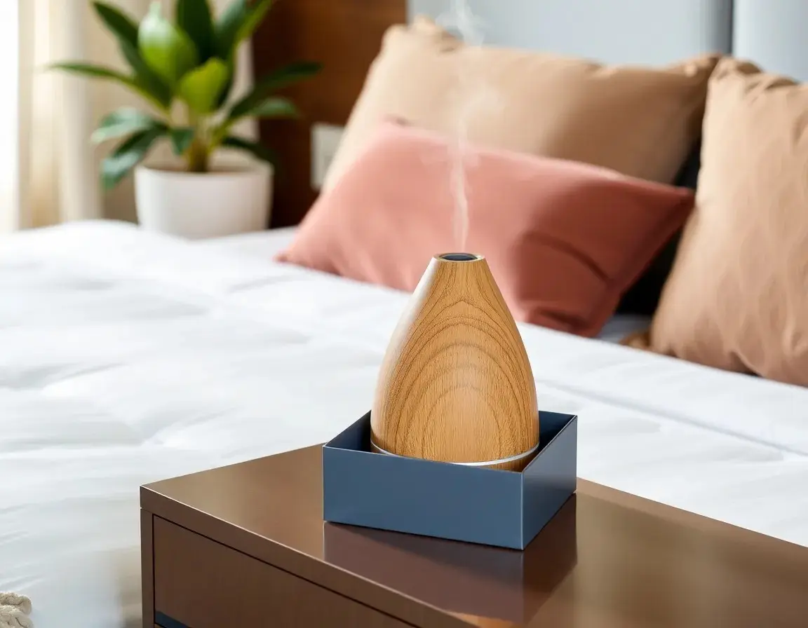 Diffuseur d'Huiles Essentielles à Ultrasons avec Lumière LED