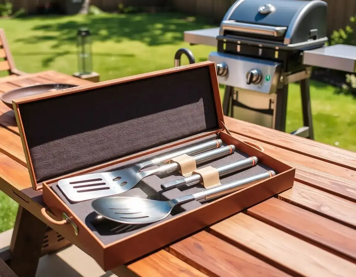 Set d'Outils BBQ en Acier Inoxydable Premium