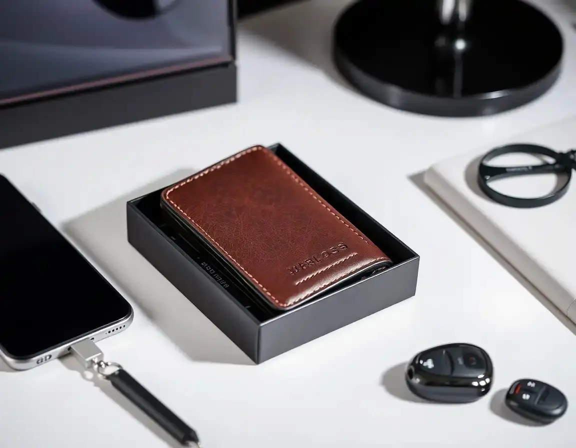 Portefeuille en Cuir Anti-Perte Intelligent