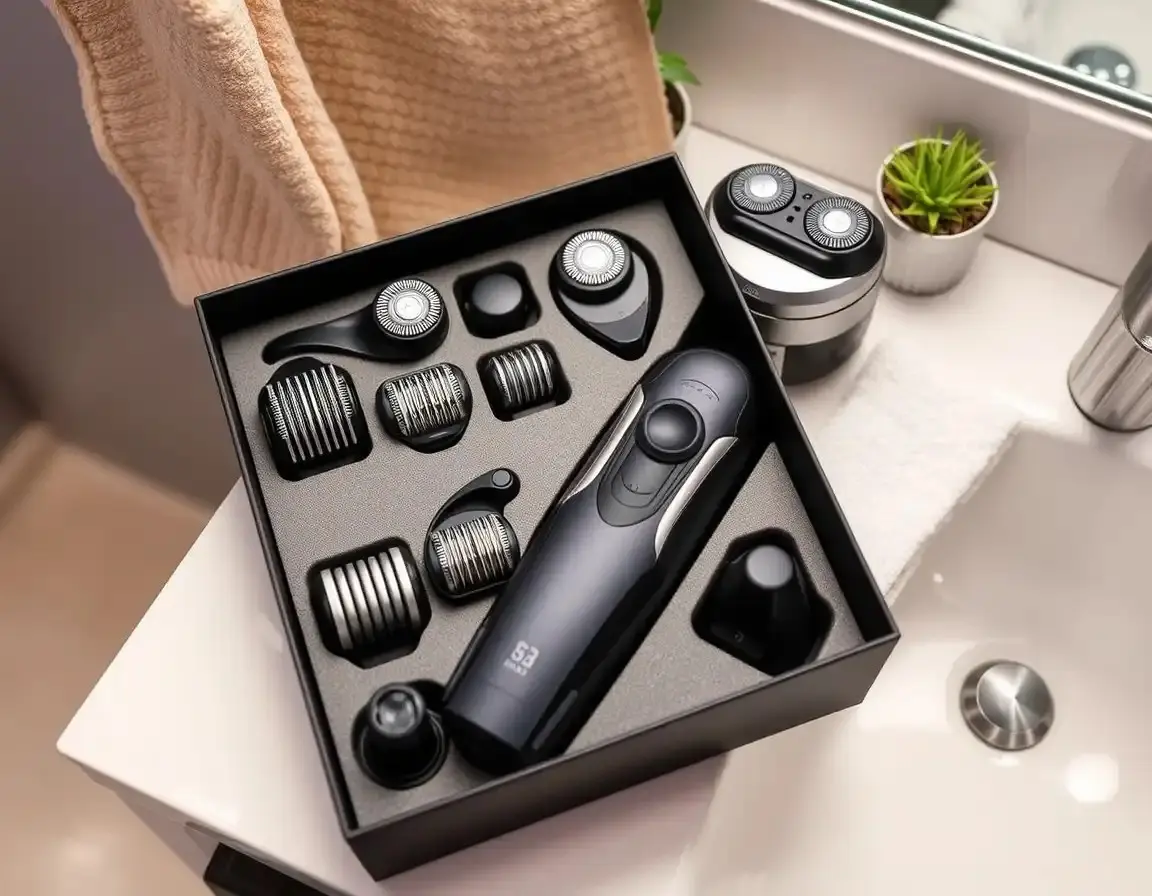 Kit de Rasoir Rotatif Électrique Étanche