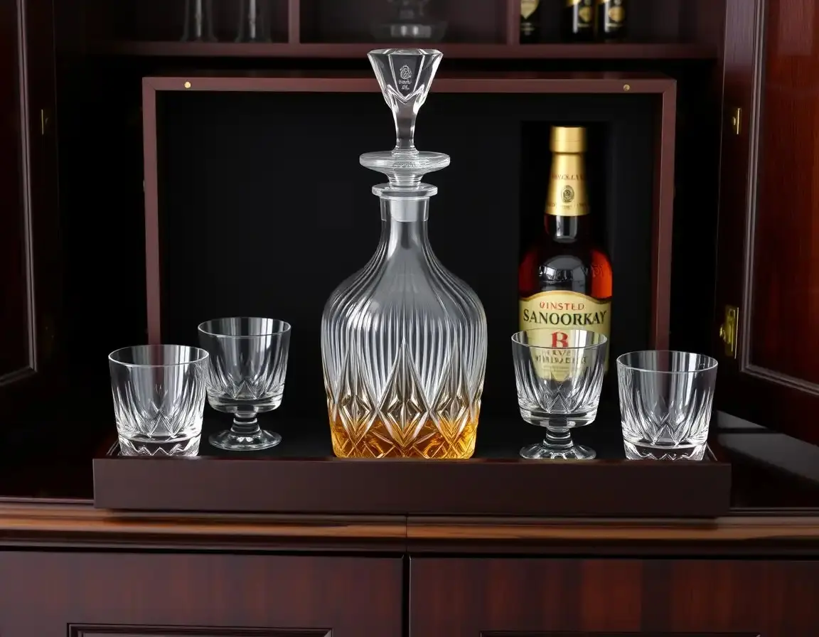 Service à Whisky en Cristal et Verres