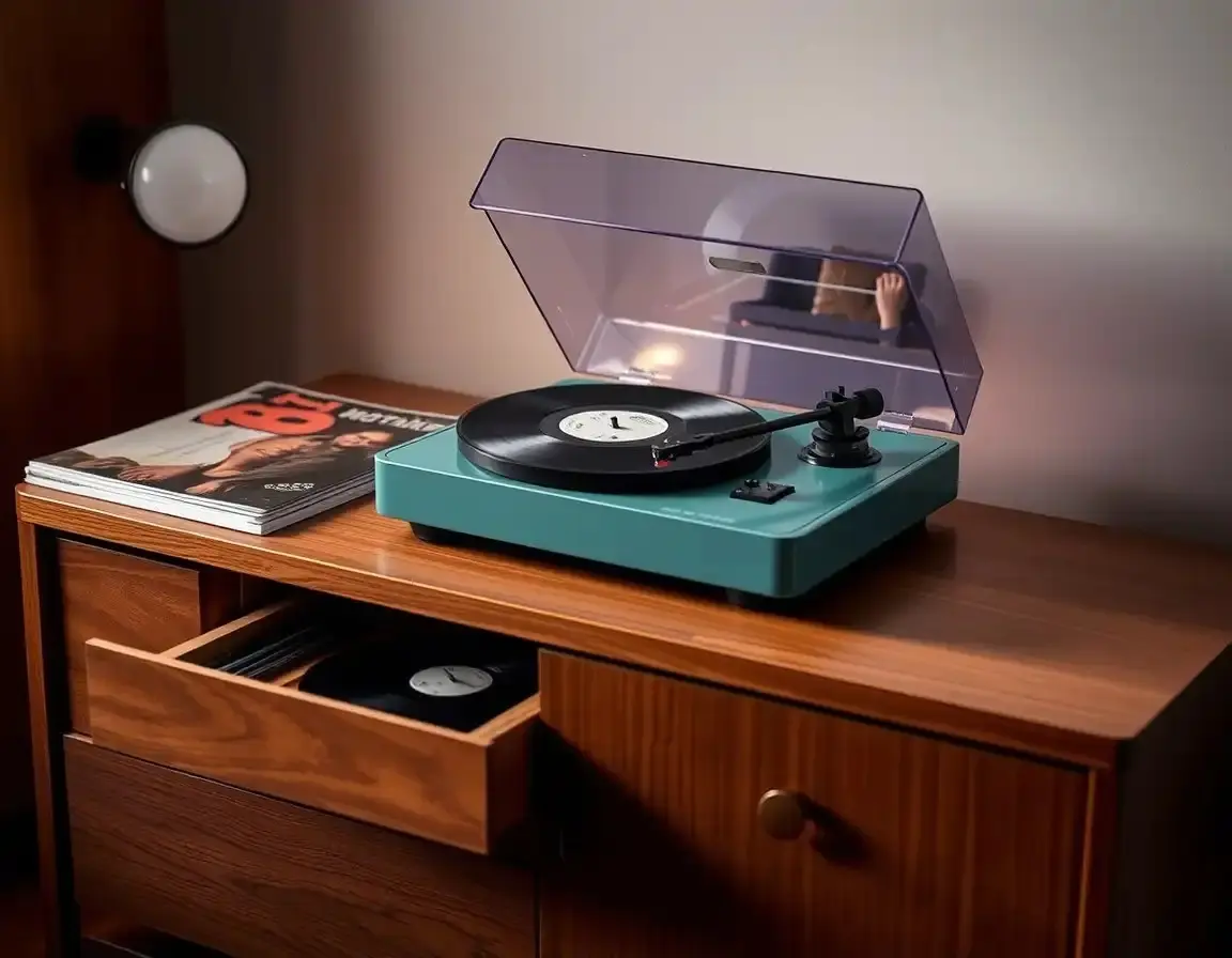 Platine Vinyle Rétro Bluetooth