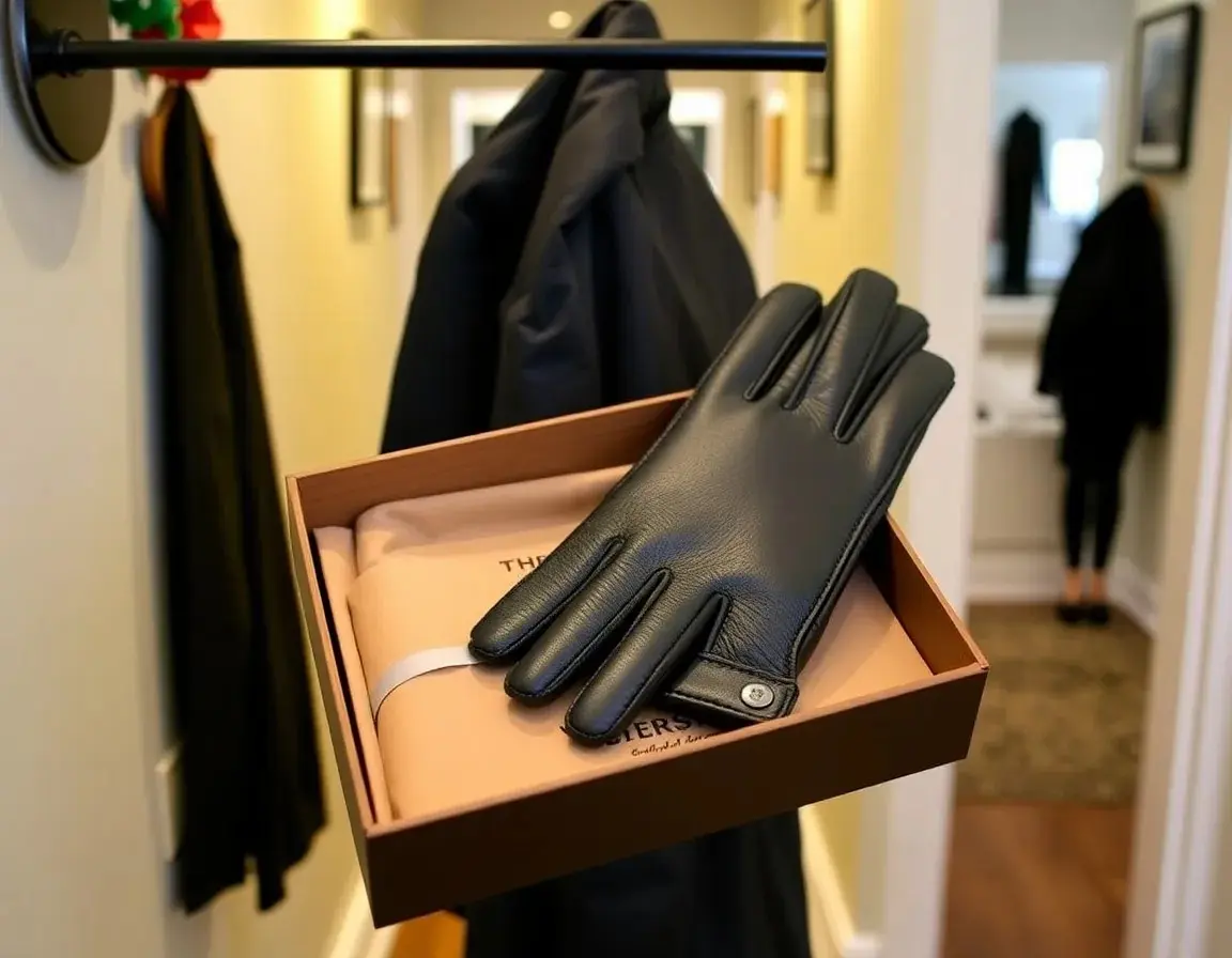 Gants tactiles en cuir