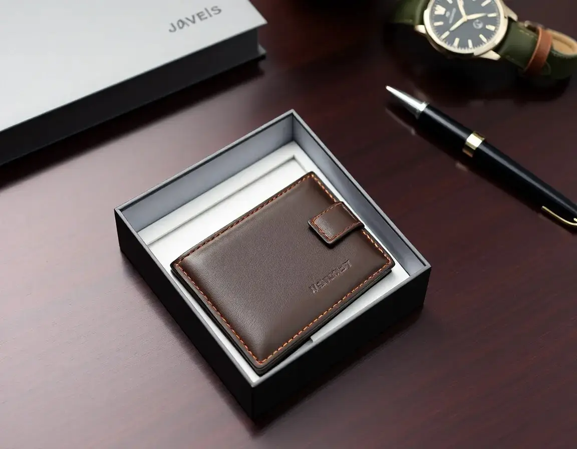 Portefeuille en cuir véritable