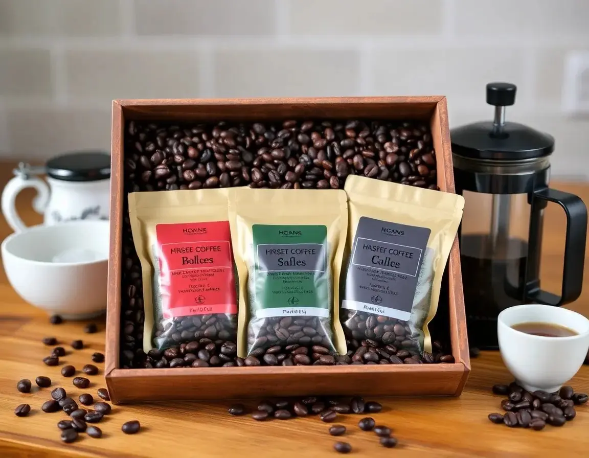 Boîte de sélection de grains de café gourmands