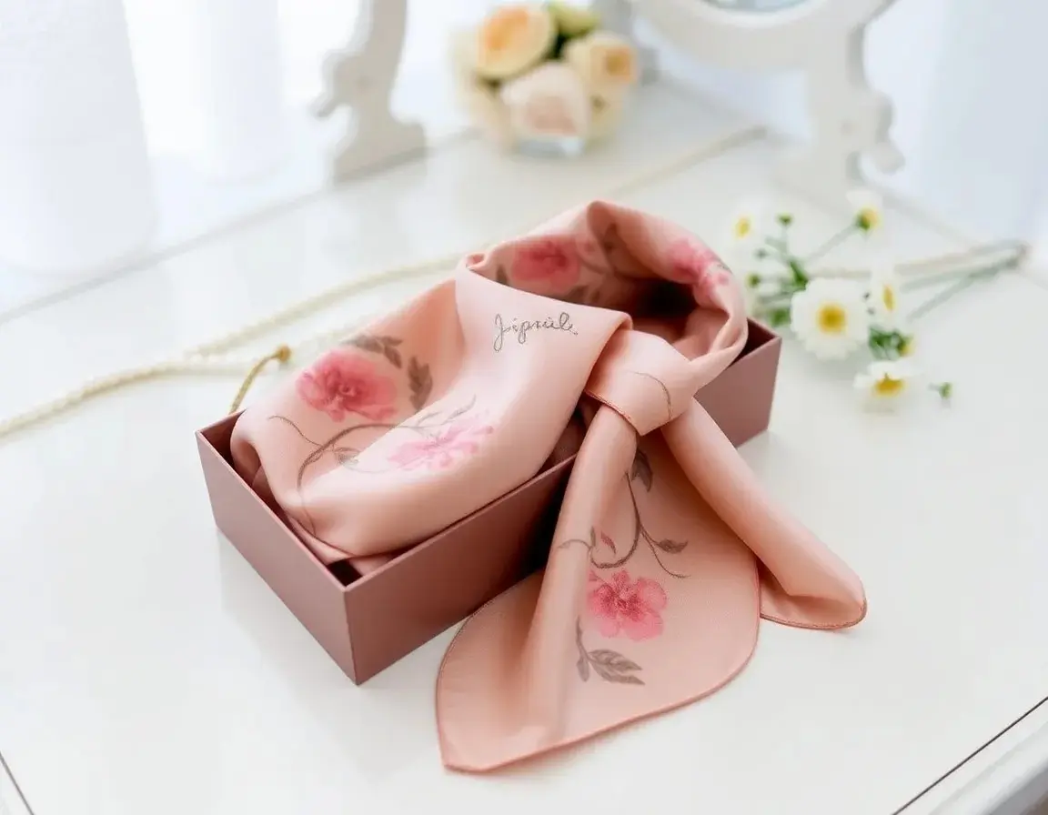 Écharpe en soie de luxe avec imprimé élégant