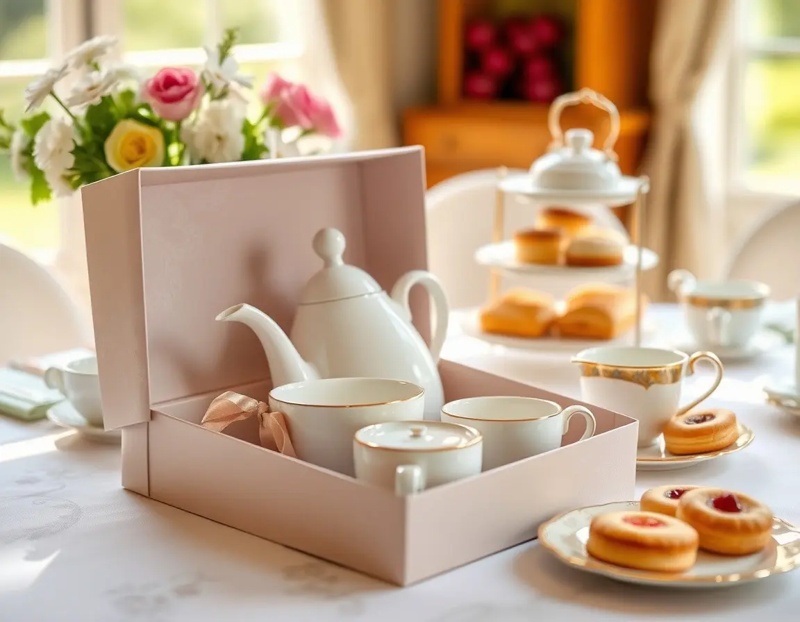 Service à Thé en Céramique Élégant pour Maman