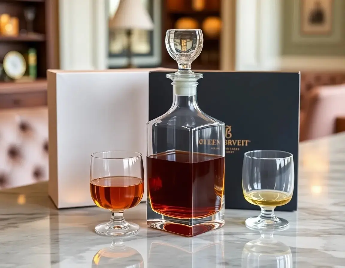 Carafe à whisky et verres