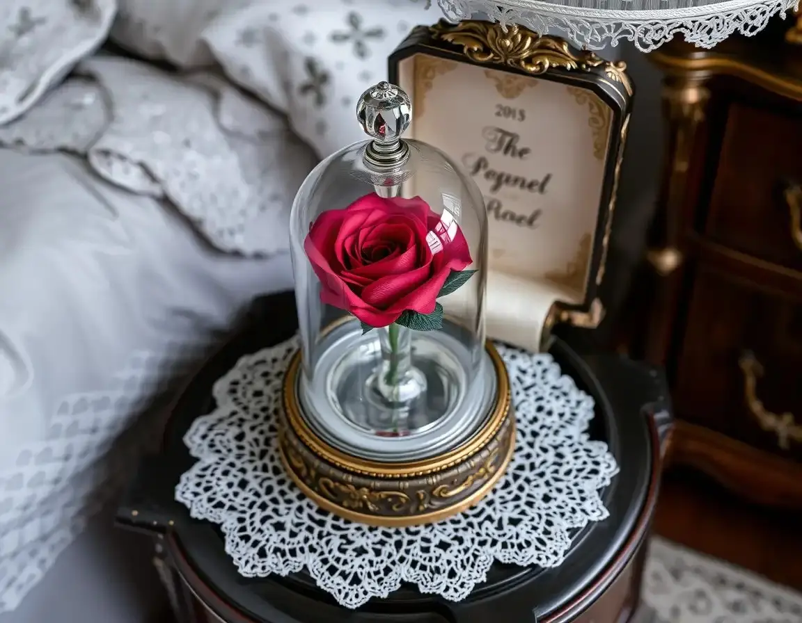 Rose Éternelle sous Cloche en Verre