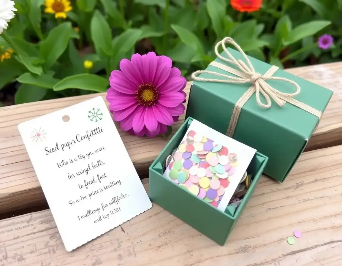 Confettis en papier ensemencé
