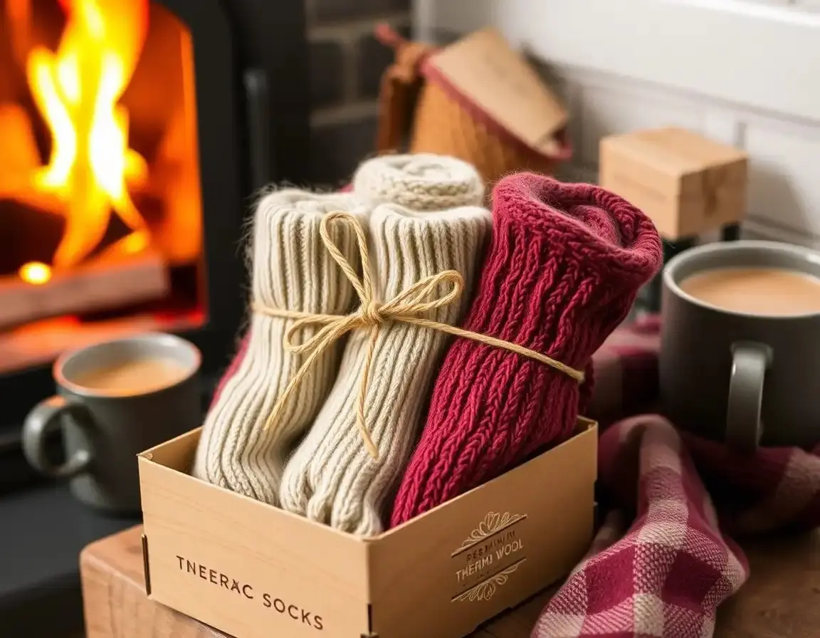 Chaussettes thermiques en laine Mérinos