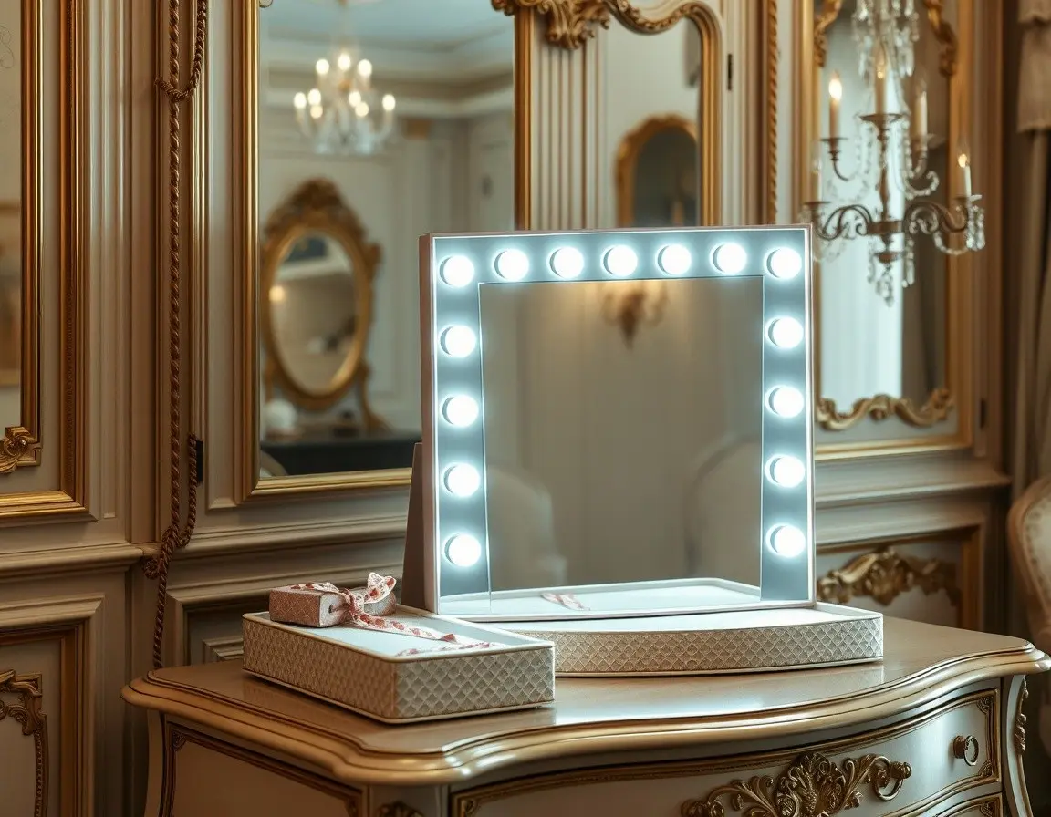 Miroir de courtoisie à LED avec lumières