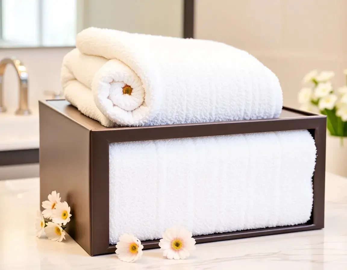 Ensemble de Serviettes de Bain en Éponge Douce