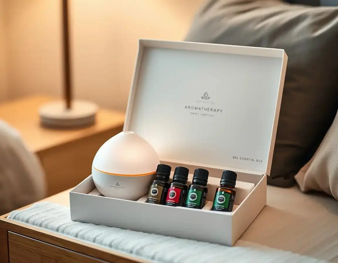 Diffuseur d'Aromathérapie et Collection d'Huiles Essentielles